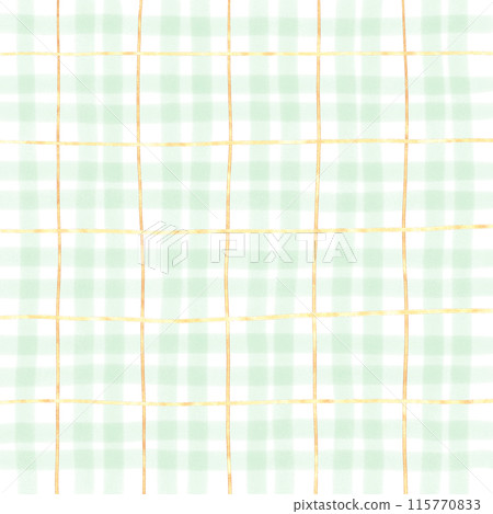 Gold Green Plaid Gingham Check Hand Drawn Background Overlay Gold Green Plaid Gingham Check Hand Drawn Background Overlay 115770833
