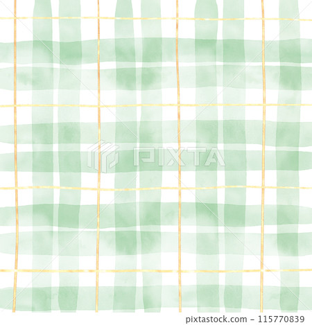 Gold Green Plaid Gingham Check Hand Drawn Background Overlay Gold Green Plaid Gingham Check Hand Drawn Background Overlay 115770839
