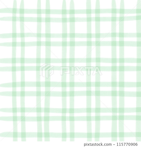 Green Plaid Gingham Check Hand Drawn Background Overlay Green Plaid Gingham Check Hand Drawn Background Overlay 115770906