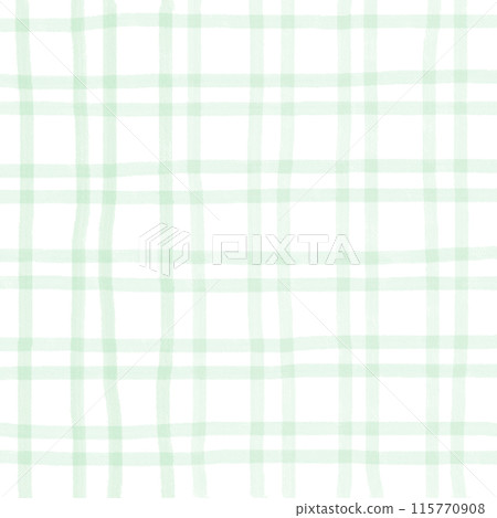 Green Plaid Gingham Check Hand Drawn Background Overlay Green Plaid Gingham Check Hand Drawn Background Overlay 115770908