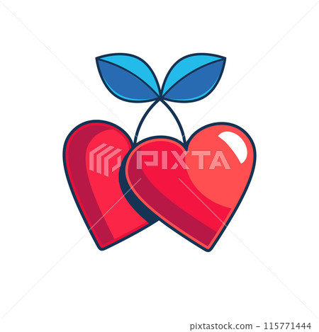 Heart Logo design vector template. St. Valentine day of love symbol. Cardiology Medical Health care Logotype concept Heart Logo design vector template. St. Valentine day of love symbol. Cardiology Medical Health care Logotype concept 115771444