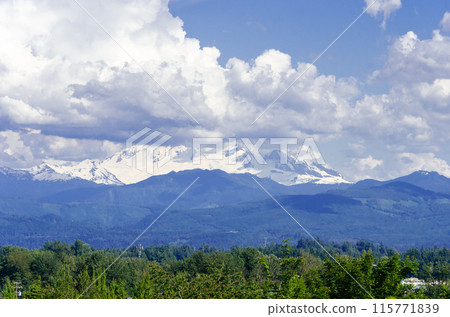 Mt. Baker visible from Abbotsford, BC, Canada Mt. Baker visible from Abbotsford, BC, Canada 115771839