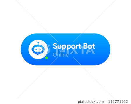 ChatBot button for website or mobile app 115771932