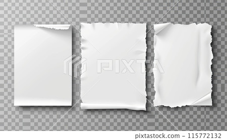 Three white business cards stacked on black surface 115772132