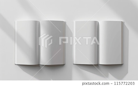 Three white cylinders next to each other on white surface 115772203