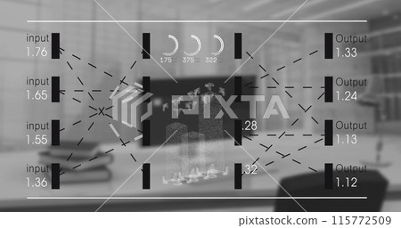 Image of data processing over office 115772509