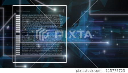 Image of networks and data processing over screens 115772725