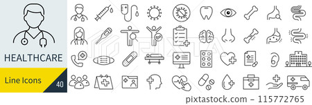 Healthcare icon set Healthcare icon set 115772765