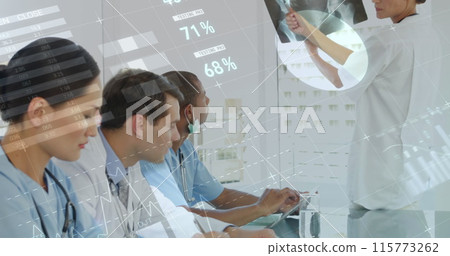 Image of statistics over medical staff 115773262