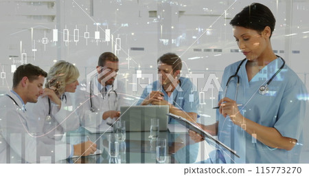 Image of statistics over medical staff Image of statistics over medical staff 115773270