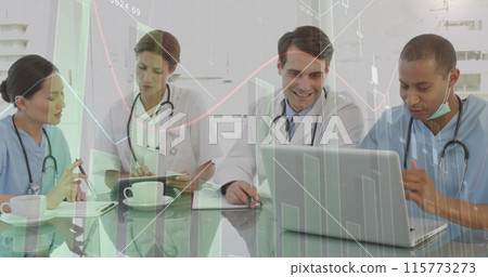 Image of statistics over medical staff Image of statistics over medical staff 115773273