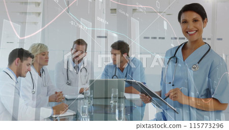 Image of statistics over medical staff Image of statistics over medical staff 115773296