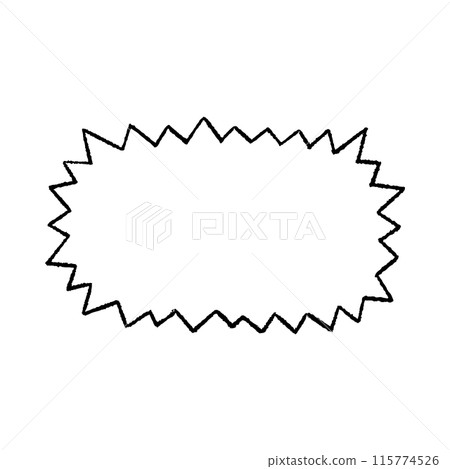 Hand-drawn jagged speech bubble Hand-drawn jagged speech bubble 115774526