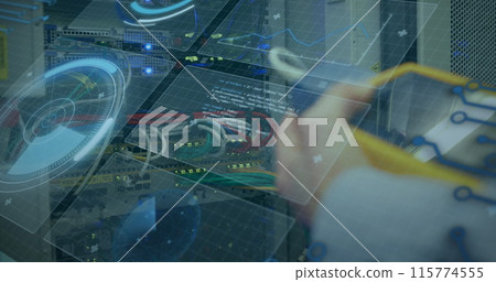 Image of text with globe and network of connections Image of text with globe and network of connections 115774555