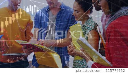 Image of data processing over diverse doctors Image of data processing over diverse doctors 115774632