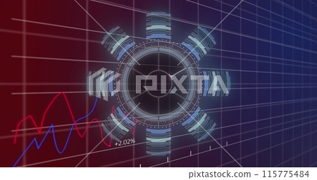 Image of scope scanning and financial data processing Image of scope scanning and financial data processing 115775484