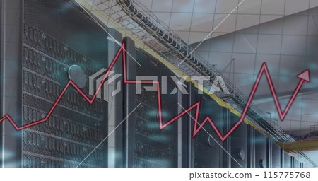 Image of data processing over computer servers Image of data processing over computer servers 115775768