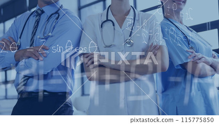 Digital composite of medical practitioners with arms crossed 115775850
