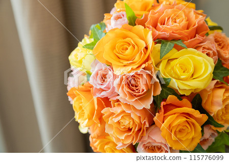 Orange and yellow bridal bouquet Orange and yellow bridal bouquet 115776099