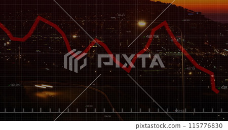 Image of data processing over cars on street Image of data processing over cars on street 115776830
