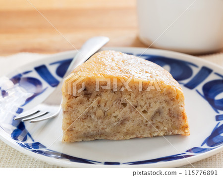 Banana bread on the plate 115776891