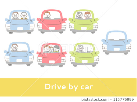 騎各種汽車的人的插圖集 騎各種汽車的人的插圖集 115776999
