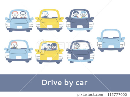 騎各種汽車的人的插圖集 騎各種汽車的人的插圖集 115777000