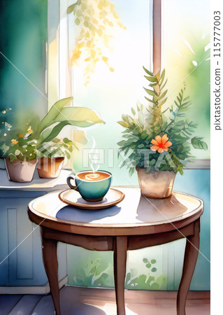 It's coffee time. Would you like a cup? [AI generated image] 115777003