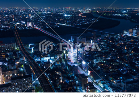 市川到柴又的夜景 115777078