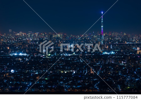 Tokyo night view: Looking towards Tokyo from Chiba prefecture 115777084