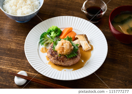Japanese style hamburger 115777277