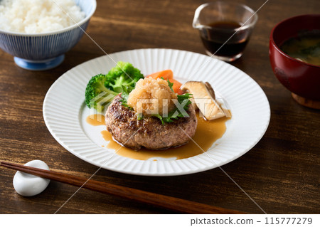 Japanese style hamburger 115777279