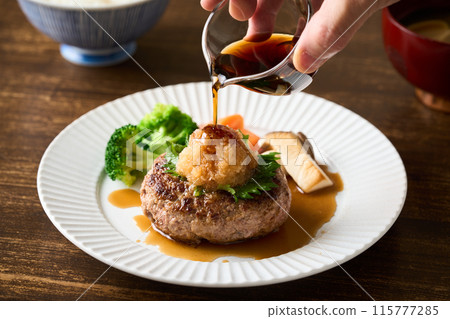 Japanese style hamburger 115777285