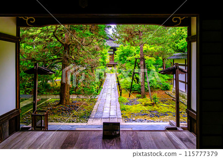 The grounds of Seiryoji Temple in Sagano, Kyoto The grounds of Seiryoji Temple in Sagano, Kyoto 115777379