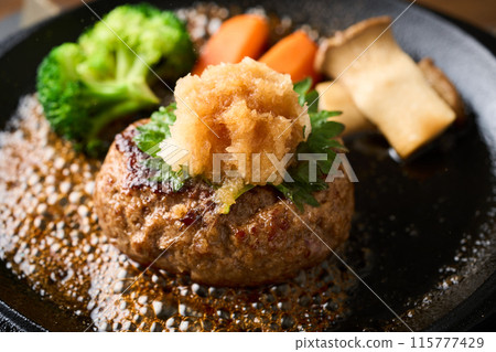 Japanese style hamburger 115777429