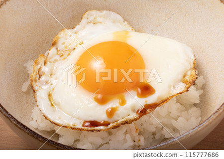 Fried egg yakitori 115777686
