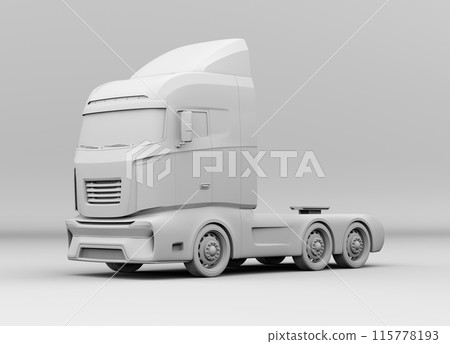 FCV 燃料電池卡車的黏土渲染影像。 115778193