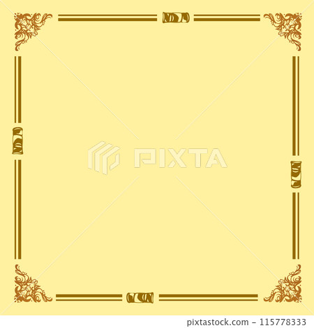 Square antique frame illustration 115778333