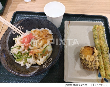 A meal at a udon shop 115779302
