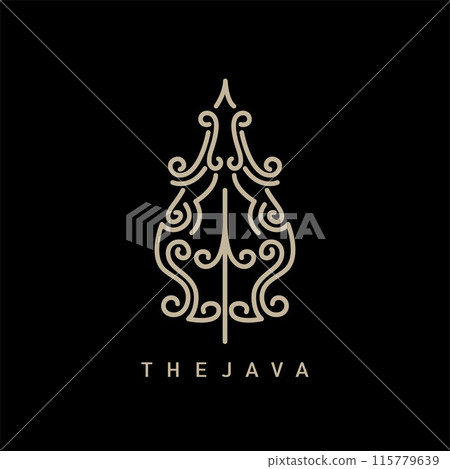 gunungan wayang logo icon vector concept design 115779639