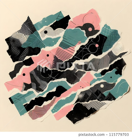 Torn pieces riso design. Torn pieces riso design. 115779703