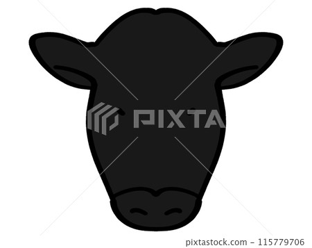 Simple and cute Holstein illustration material 115779706