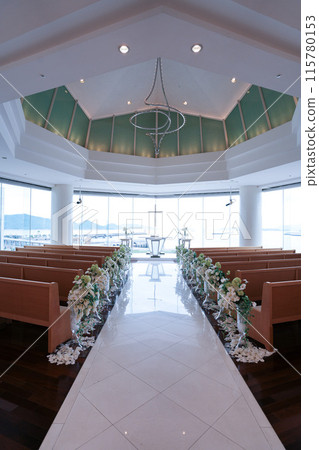 Hotel chapel (wedding venue) at a hotel with an ocean view Hotel chapel (wedding venue) at a hotel with an ocean view 115780153