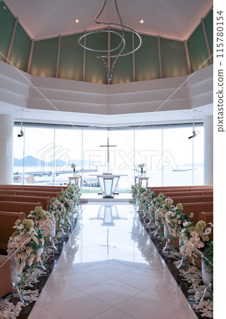 Hotel chapel (wedding venue) at a hotel with an ocean view 115780154
