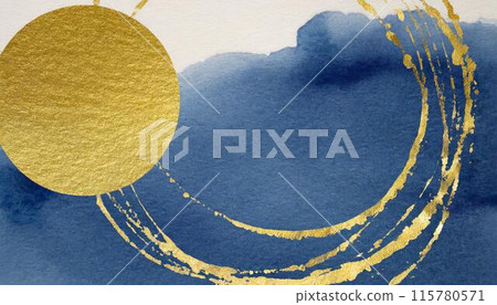 Japanese style image background material (AI generated material) 115780571
