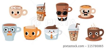 Funny coffee mugs and cups cartoon 115780865