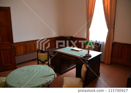 Interior of the stately Western-style building from the Meiji period, the Former Hakodate Ward Public Hall 115780927