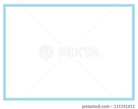 Simple square frame (light blue) 115781015