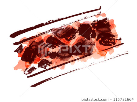 木炭手寫日式毛筆插畫素材 115781664