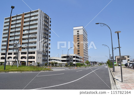 Streetscape at the north exit of Sodegaura Station, Chiba Prefecture 115782164